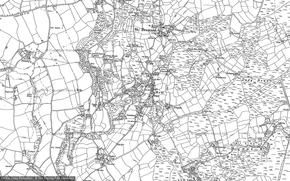 Old Map of Historic Map covering Penrose in 1880