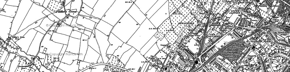 Old map of Hatherley in 1884