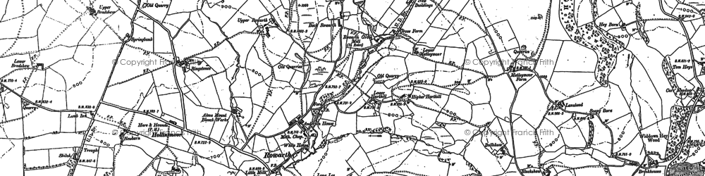 Old map of Rowarth in 1896