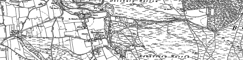 Old map of Rowberrow in 1883