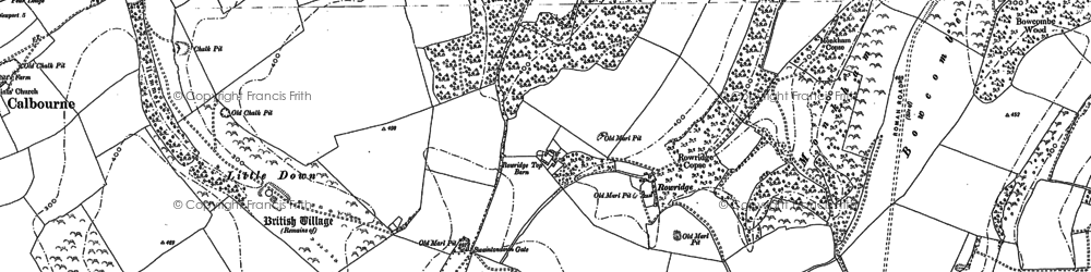 Old map of Bowcombe in 1907