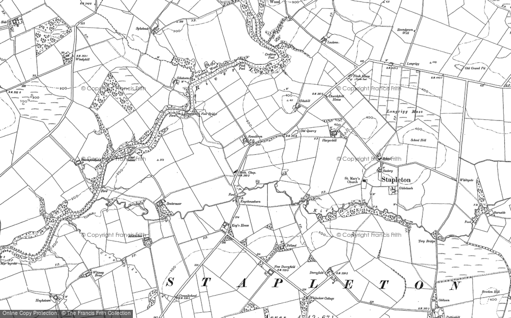 Old Map of Historic Map covering Bartiestown in 1891