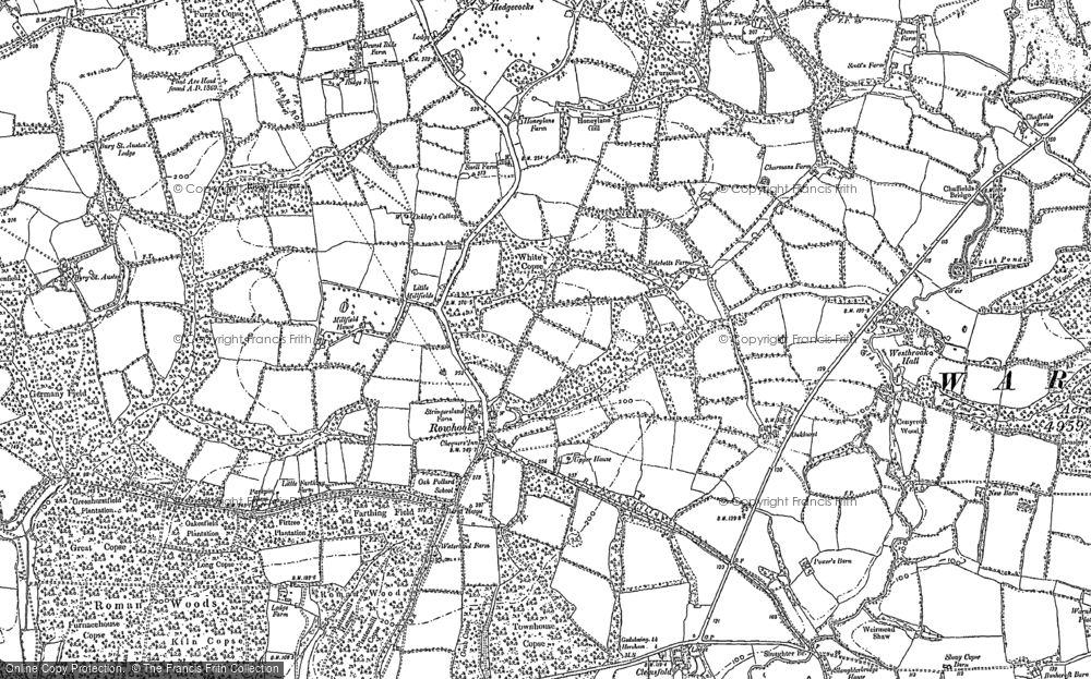 Old Map of Historic Map covering Bury St Austen's in 1896