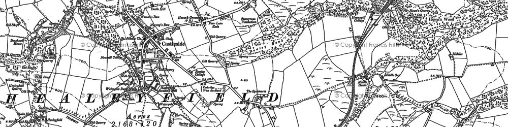 Old map of Whitehall Moss in 1895