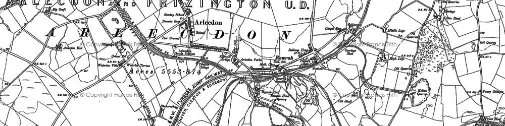 Old map of Leys in 1898