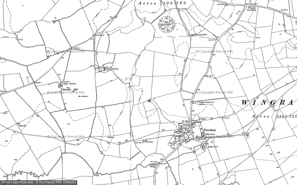 Old Map of Rowsham, 1898 - 1923 in 1898