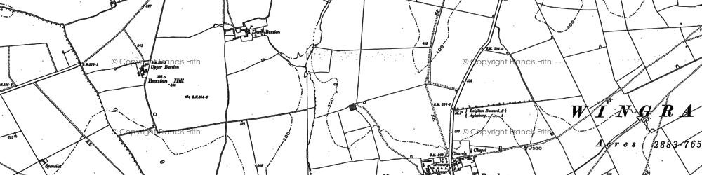 Old map of Burston Village in 1898