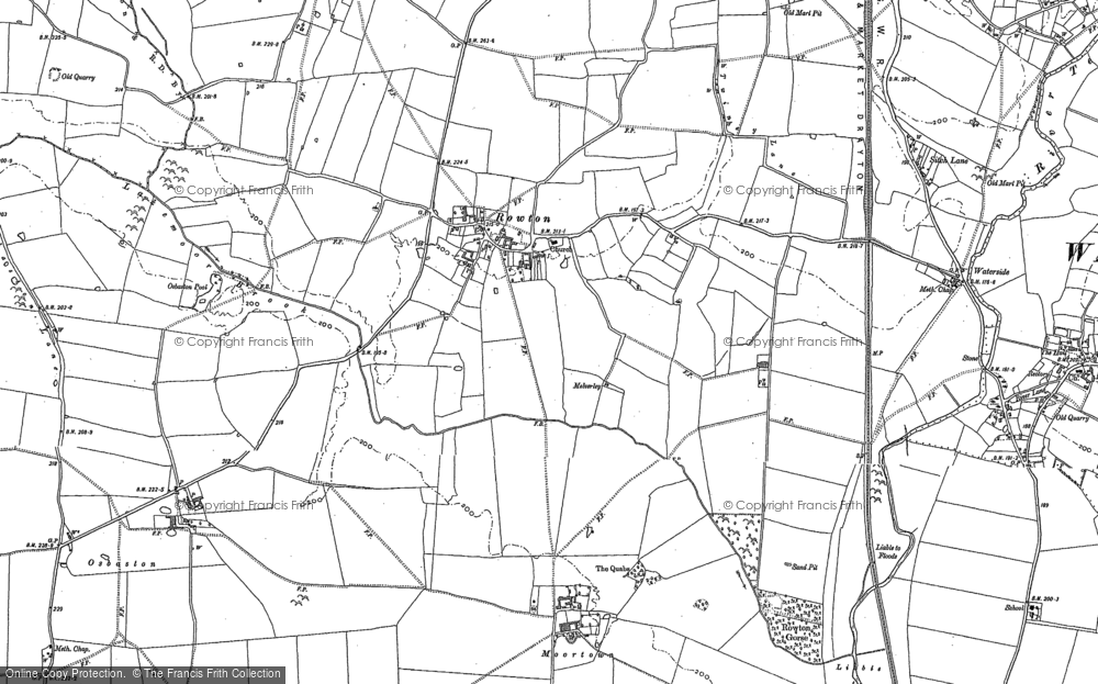 Old Map of Rowton, 1880 in 1880