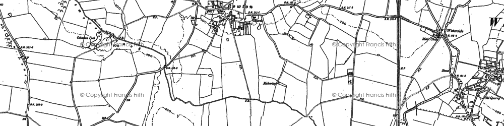 Old map of Rowton in 1880