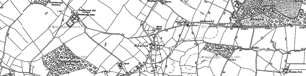 Old map of Eyton in 1881