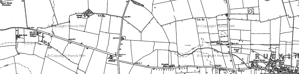 Old map of Roxholm Grange in 1887