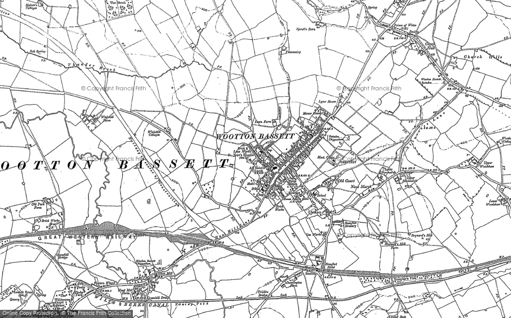 Old Map of Historic Map covering Brynard's Hill in 1899