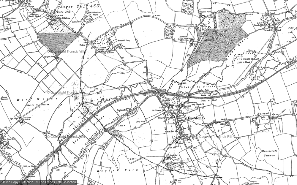 Old Map of Historic Map covering Didgemere Hall in 1895