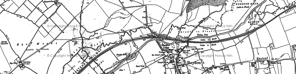 Old map of Didgemere Hall in 1895