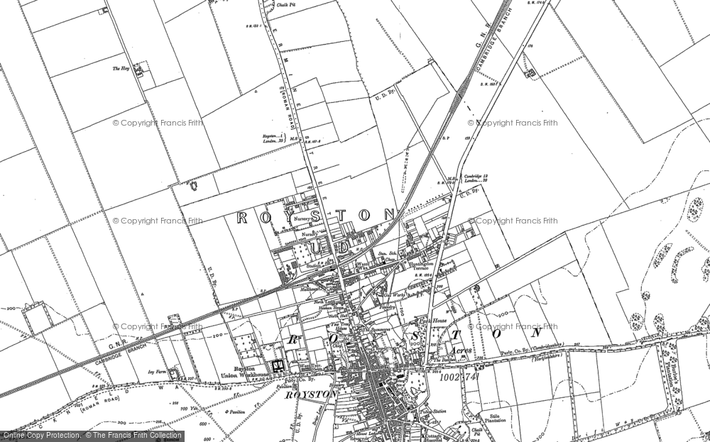 Old Map of Royston, 1886 - 1901 in 1886