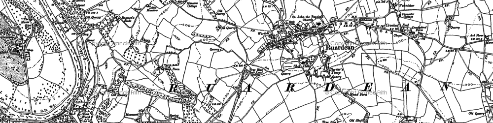 Old map of Ruardean in 1901