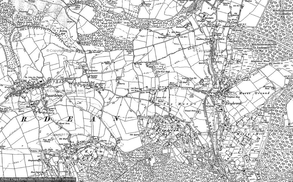 Old Map of Ruardean Hill, 1901 in 1901