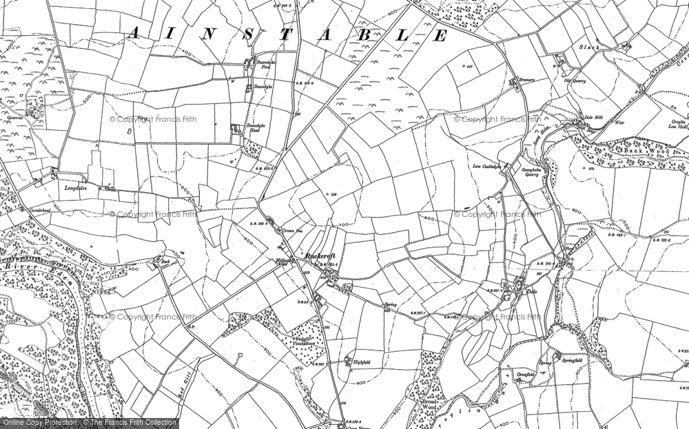 Old Map of Historic Map covering Barugh Cottages in 1883