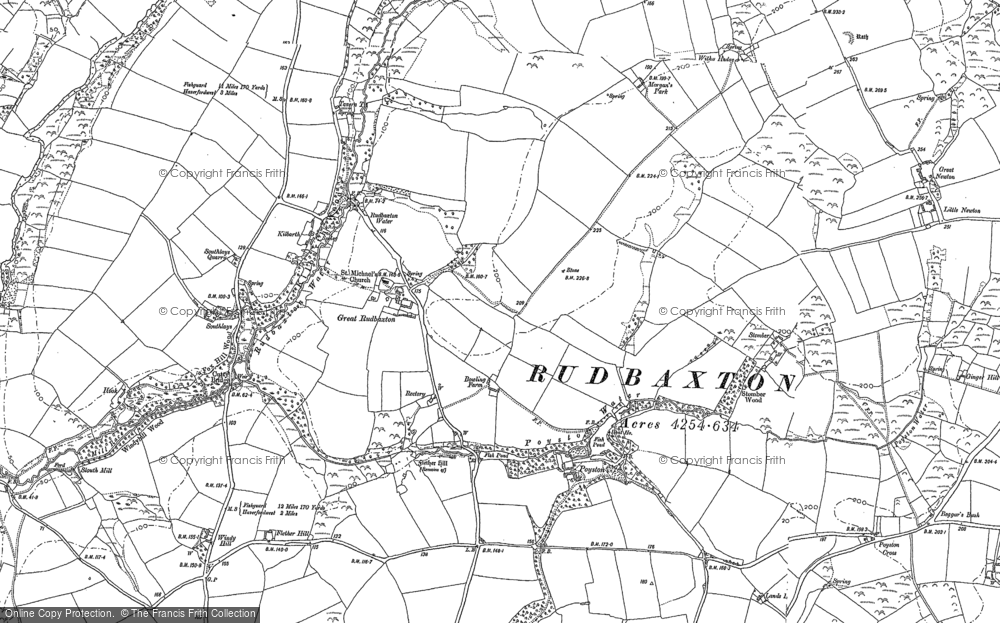 Old Map of Rudbaxton, 1887 in 1887