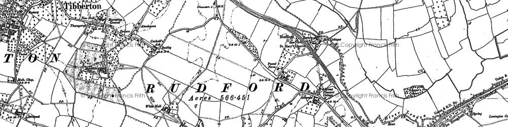 Old map of Murrell's End in 1882