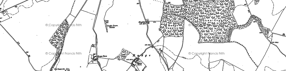 Old map of Rudge in 1899