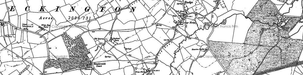 Old map of Rudge in 1922