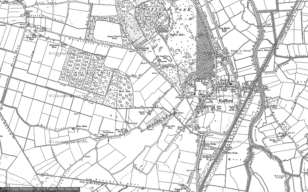 Old Map of Historic Map covering White Br in 1892