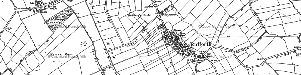 Old map of Rufforth in 1892