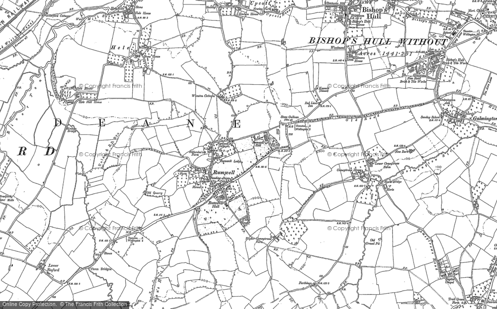 Old Map of Rumwell, 1887 - 1903 in 1887