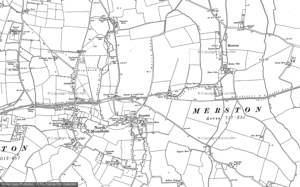 Old Map of Historic Map covering Woldhurst in 1874