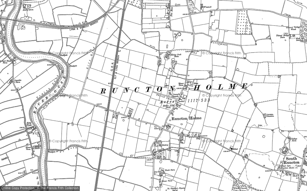 Old Map of Runcton Holme, 1884 in 1884