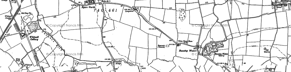 Old map of Running Waters in 1896