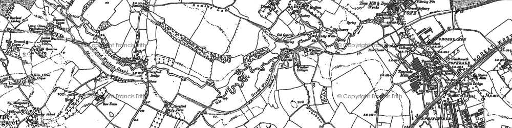 Old map of Runnington in 1887