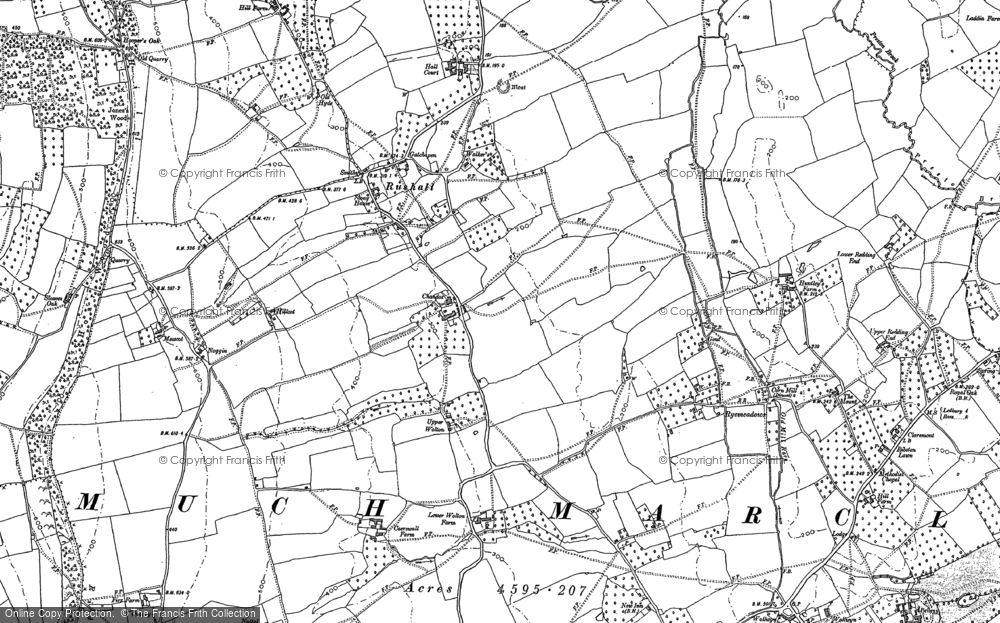 Old Map of Rushall, 1903 in 1903