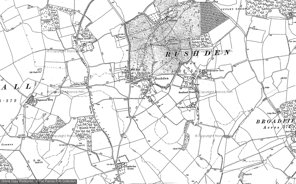 Old Map of Rushden, 1896 in 1896