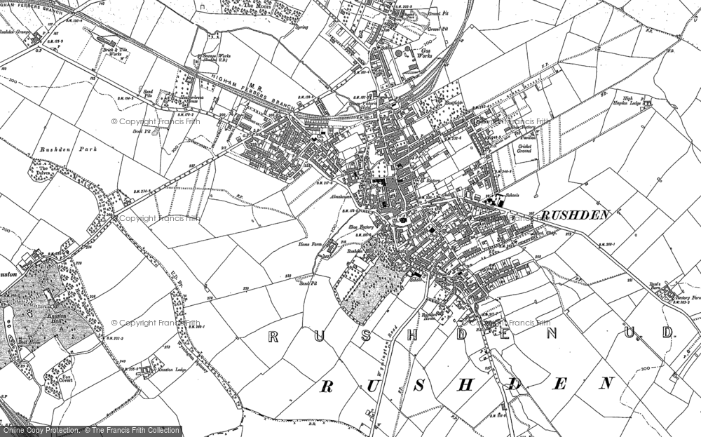 Old Map of Rushden, 1899 in 1899