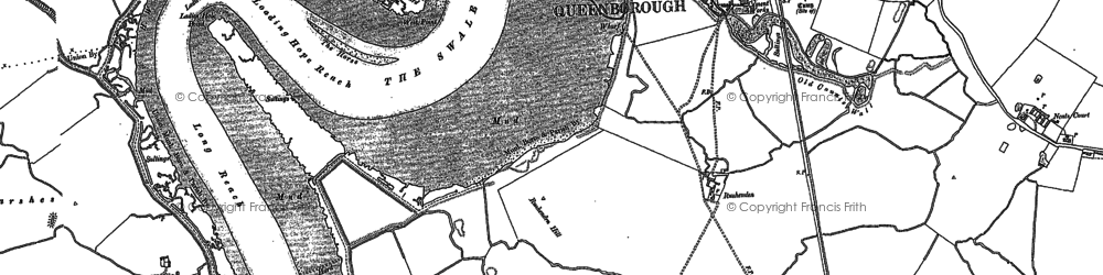 Old map of Rushenden in 1896