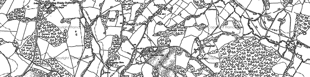Old map of Rusher's Cross in 1897