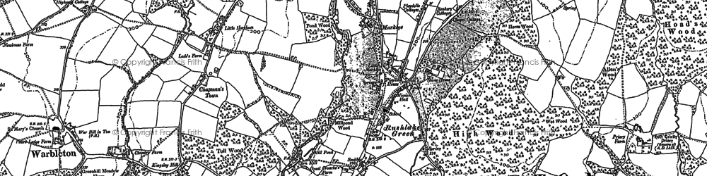 Old map of Rushlake Green in 1897