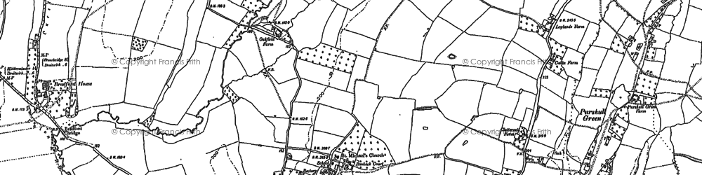 Old map of Rushock in 1883