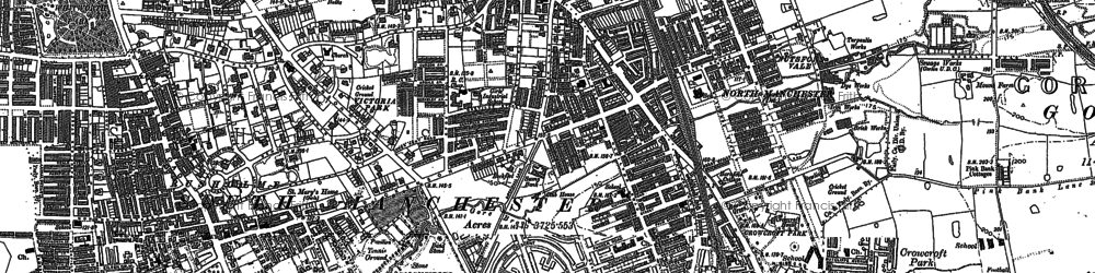 Old map of Rusholme in 1890