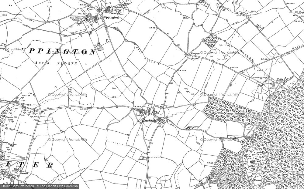 Old Map of Rushton, 1881 - 1882 in 1881