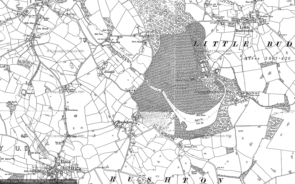 Old Map of Rushton, 1897 in 1897