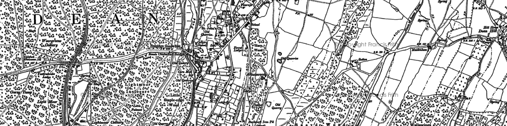 Old map of Ruspidge in 1879