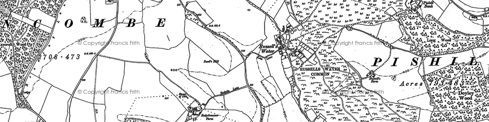 Old map of Russell's Water in 1897