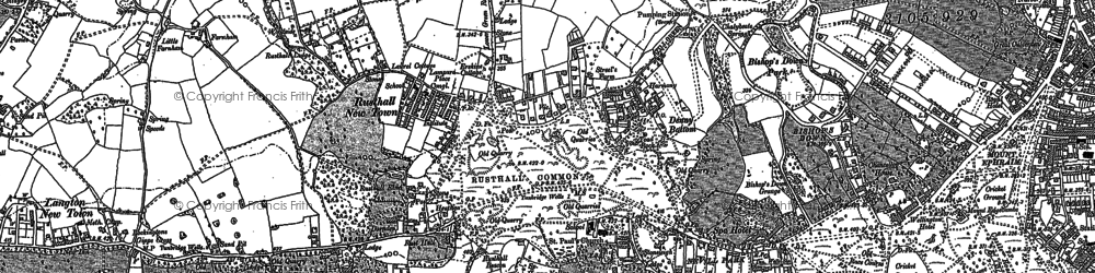 Old map of Lower Green in 1896