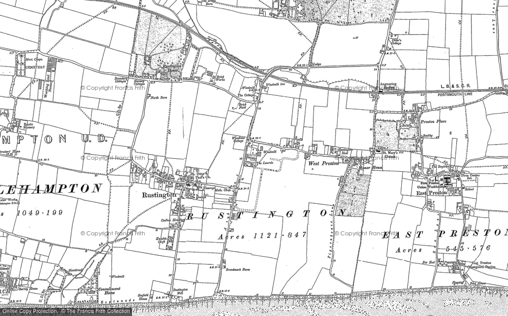 Old Map of Historic Map covering Angering Station in 1878