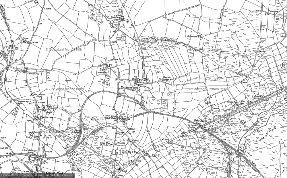 Old Map of Ruthvoes, 1880 in 1880