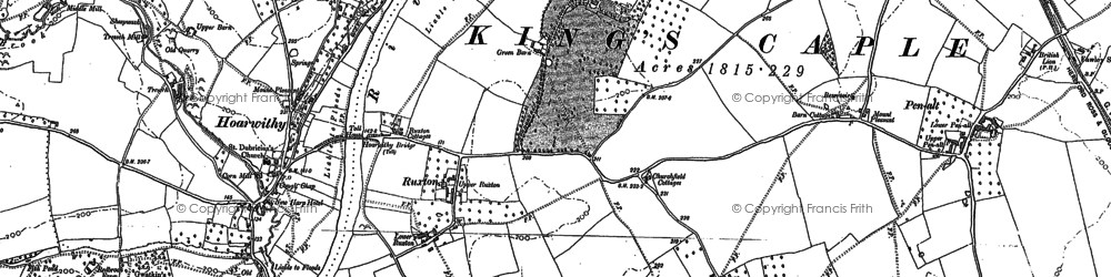 Old map of Aramstone in 1887