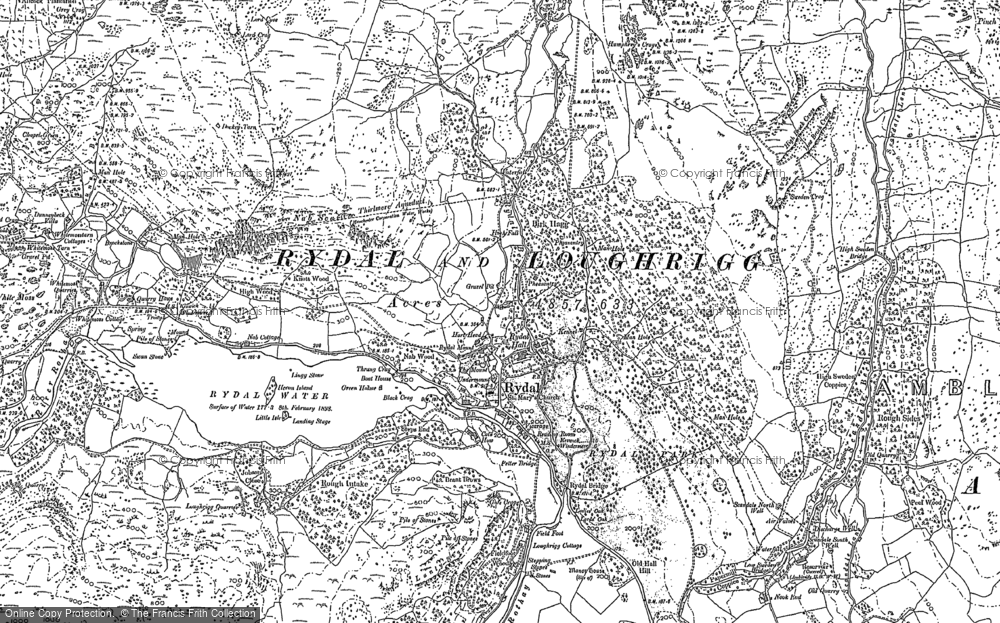 Old Map of Rydal, 1913 in 1913